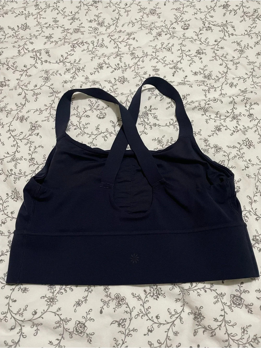 Athleta Warrior Longline Bra D-DD Navy Blue Size Medium